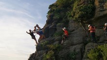 Familie am Klettersteig Riegersburg